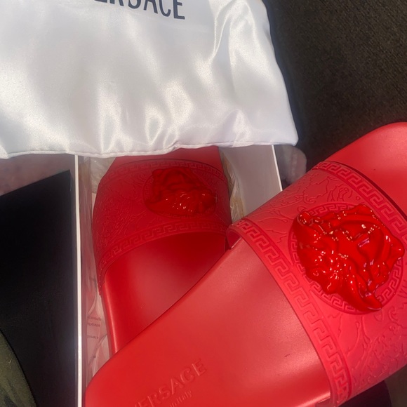 Red Men’s Versace Slides - Picture 3 of 4